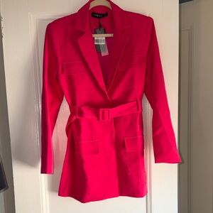 Lioness Hot Pink Belted Blazer Dress